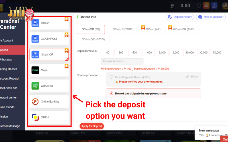 Deposit - Jili Official 3 pick-the-deposit-option-you-want