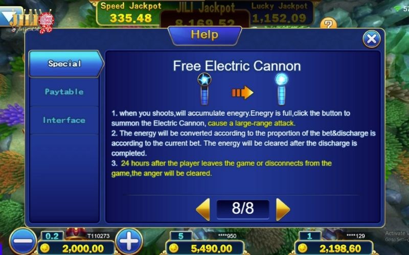 Jackpot Fishing - Shoot Fish, Win Boss Jackpot Up to 888X 16 free-electric-cannon