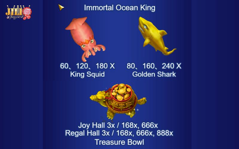 Jackpot Fishing - Shoot Fish, Win Boss Jackpot Up to 888X 14 immortal-ocean-king-payout-table