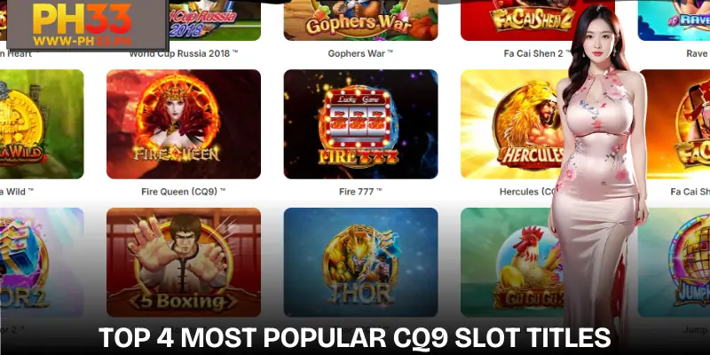 CQ9 Gaming Slot | A Jackpot Destination You Should Not Miss 3 Top 4 most popular titles on CQ9 Gaming slot